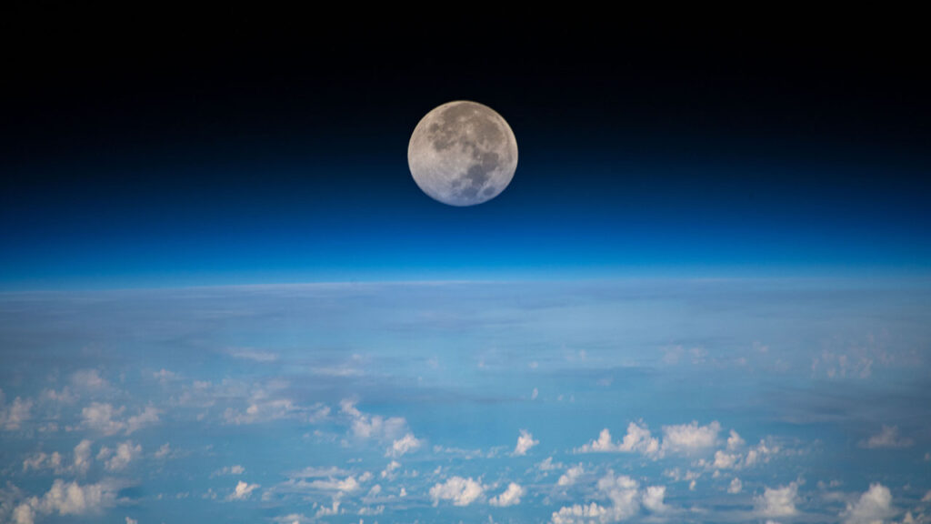 moon over clouds