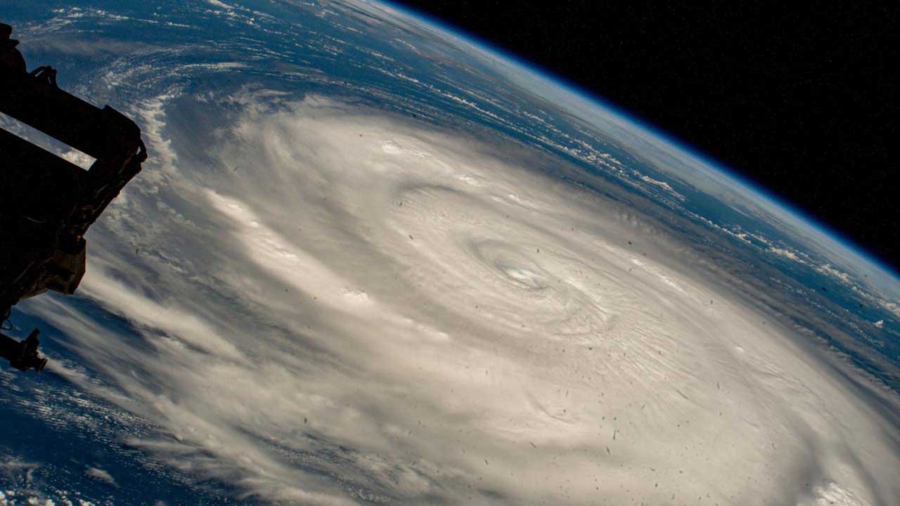 hurricane-franklin-aug2023 Hurricane Franklin is pictured in August 2023 in the Atlantic Ocean as the International Space Station orbited 261 miles above.